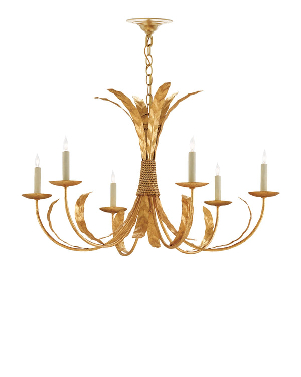 Bette Gold Chandelier In Grecian Gold Leaf