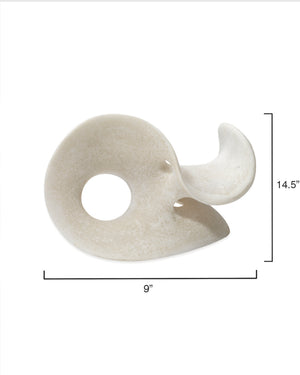 Amorphous Resin Decorative Table Object, White