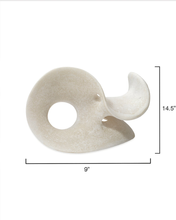 Amorphous Resin Decorative Table Object, White