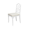 BAMBOO DINING CHAIR IN WHITE  LACQUER