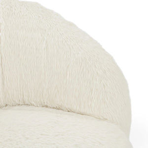 Adley Plush Swivel Chair - Soft Vanilla