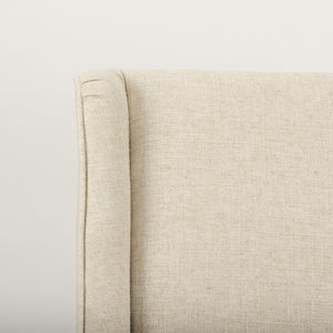 Kensington I  Cream Fabric and Solid Wood Dining Chair