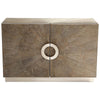 Volonte Cabinet In Weathered Oak And Stainless Steel
