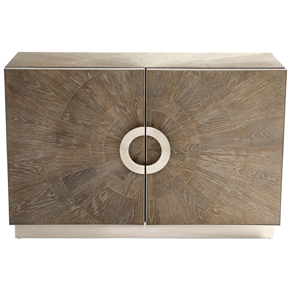 Volonte Cabinet In Weathered Oak And Stainless Steel