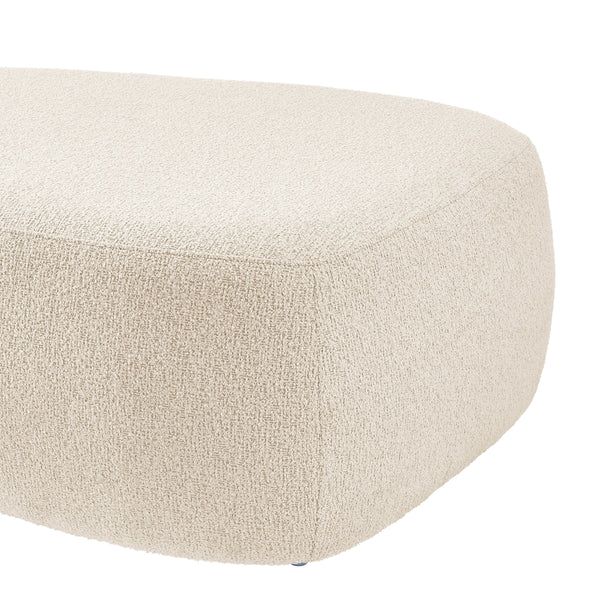 Carlese Boucle Big Ottoman, Palladian Beige