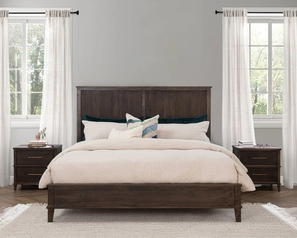 Westlake Queen Bed in Kona Brown - Solid Mango Wood