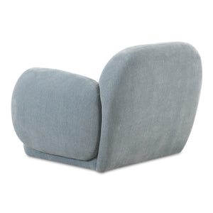 Moe's Hazel Lounge Chair in Light Blue Velvet