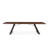 London Loft 106-Inch Acacia Wood Live Edge Dining Table in Walnut Finish