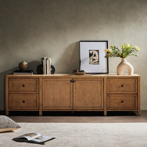 Gaines Media Console In Aged Light Pine