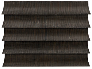 Ava Mahogany Dresser in Hand-Rubbed Black with Light Brown Highlights