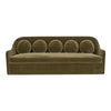 Moe's Rialto Sofa in Dark Green Faux Mohair