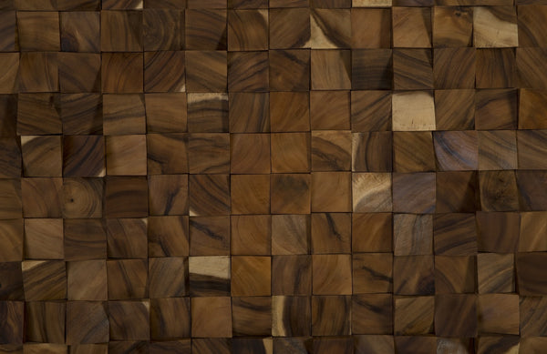 Blocks Wall Art, Chamcha Wood, Natural, Large