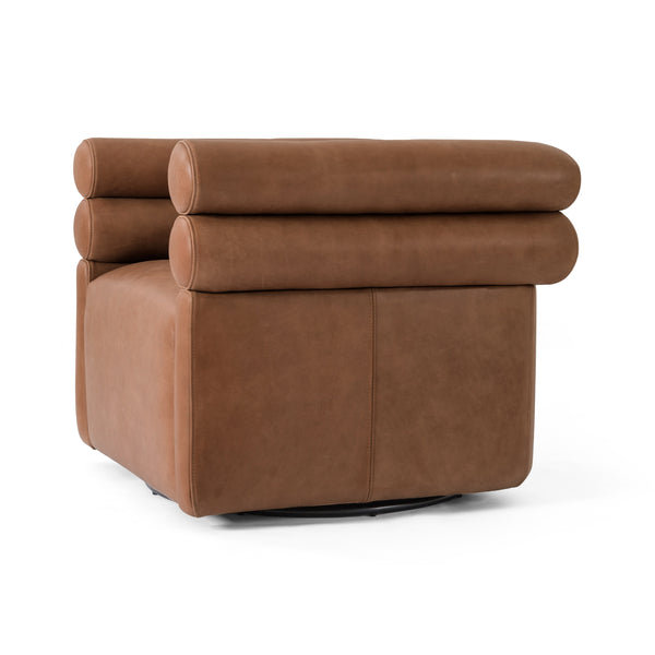 Evie Swivel Chair In Palermo Cognac