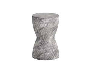 Cara End Table - Marble Look - Grey