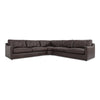 Thurlow Corner Modular Sectional in Espresso Brown Leather