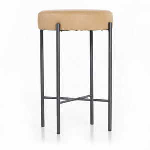 Nocona Stool In Tan Leather In Counter