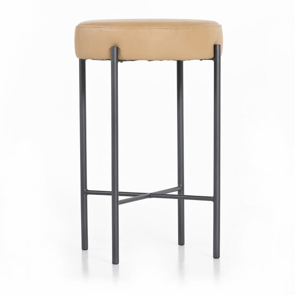 Nocona Stool In Tan Leather In Counter