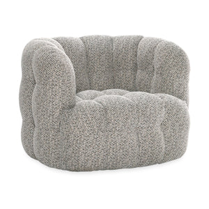 Walter Upholstered Swivel Chair in Heathered Gray