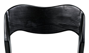 Weller Sungkai/Mindi Chair in Charcoal Black