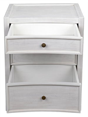 Hampton Night Stand 24", White Wash