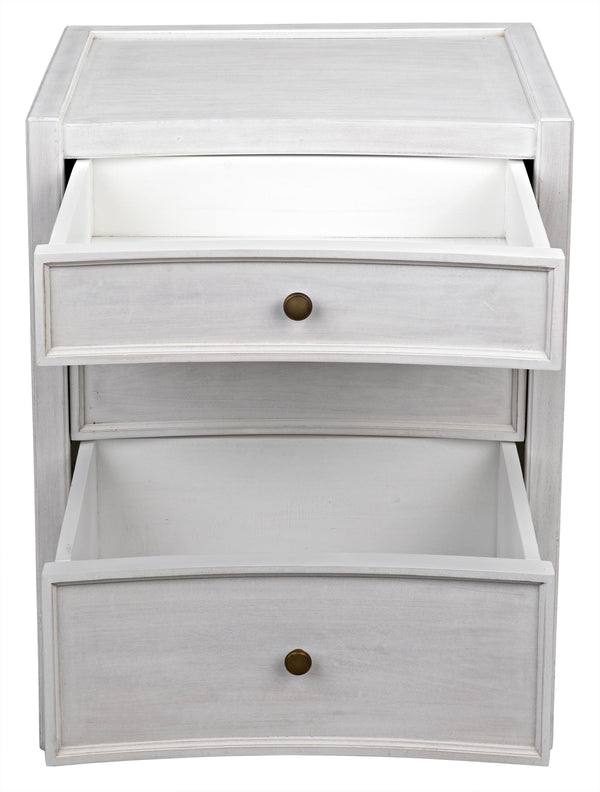 Hampton Night Stand 24", White Wash