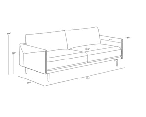 ASHI SOFA - NASH ZEBRA / COAL BLACK