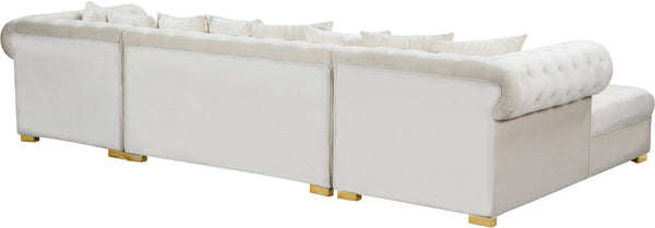 Holly 3pc. Sectional In Cream Velvet
