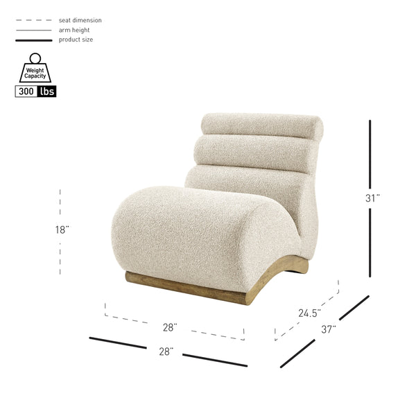 Lucius Boucle Accent Chair, Milford Beige 