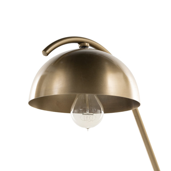 Becker Table Lamp In Charcoal & White Mrbl