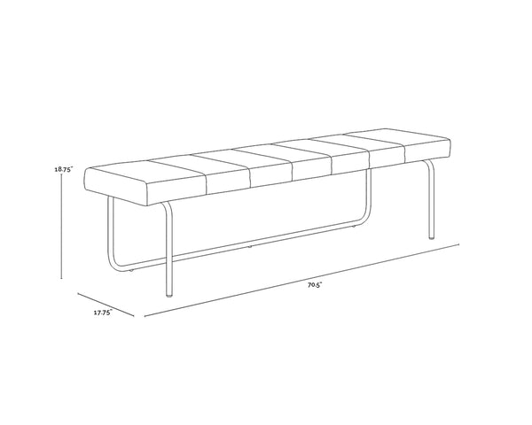 CASIMIR BENCH - CHACHA CREAM
