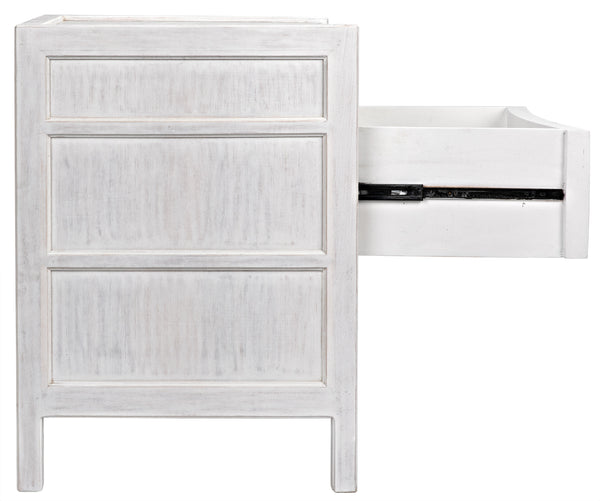 Hampton Night Stand 24", White Wash