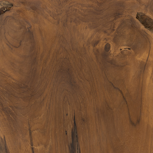 Teak Square Stool In Teak Root