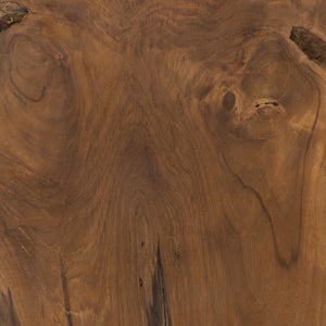 Teak Square Stool In Teak Root