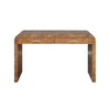 WATERFALL EDGE DESK IN DARK BURL WOOD