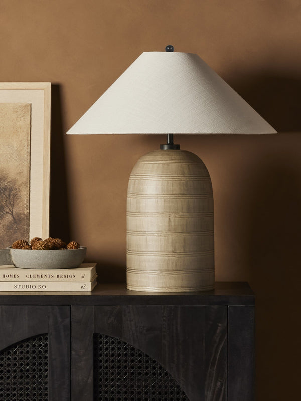 Brynner Table Lamp - Dripping Etched Silver