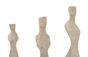 Cast Women Sculptures, Roman Stone, Set of 3