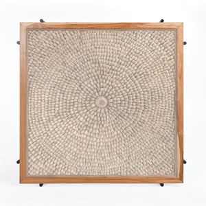 Cyrus Solid Wood Coffee Table - Natural/Black