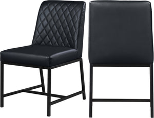 Bernard Dining Chair In Black Faux Leather