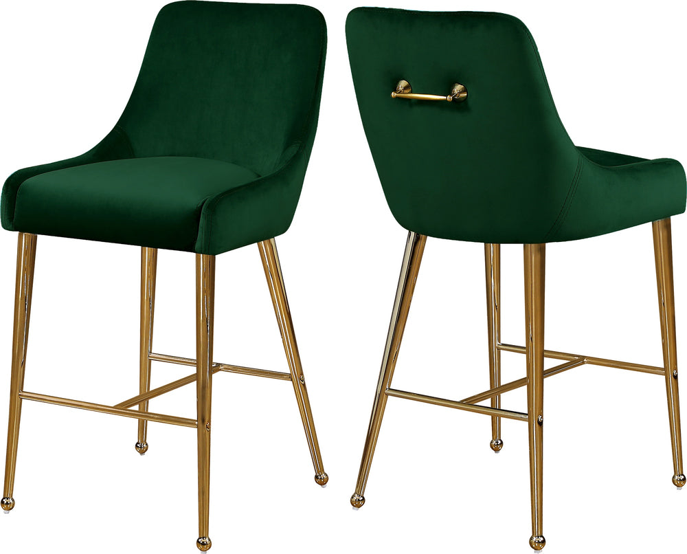 Irvin Stool In Green Velvet