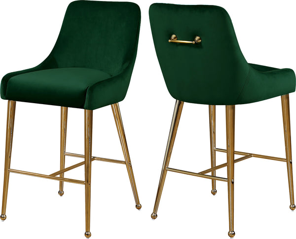 Irvin Stool In Green Velvet