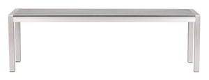 Metropolitan Double Bench Gray & Silver