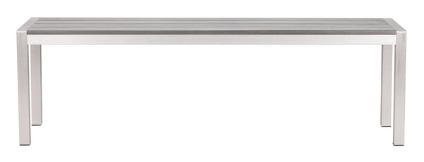 Metropolitan Double Bench Gray & Silver