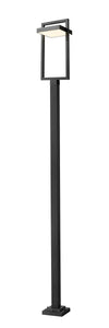 Luttrel 1 Light Outdoor Post Mounted Fixture in Black Finish