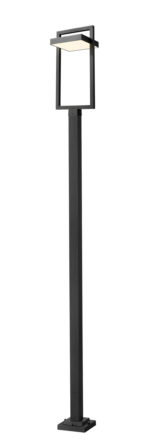 Luttrel 1 Light Outdoor Post Mounted Fixture in Black Finish