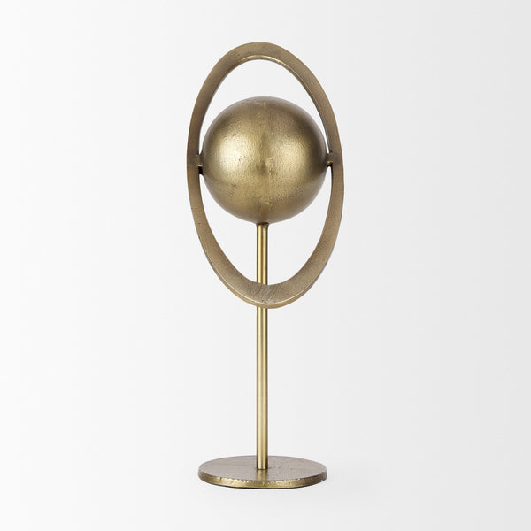 Atlas 15.0L x 7.0W x 16.0H Gold Metal Solar System Ornament