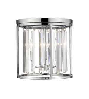 Monarch 3 Light Flush Mount in Chrome Finish