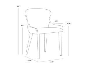 EVORA DINING CHAIR - DILLON THUNDER