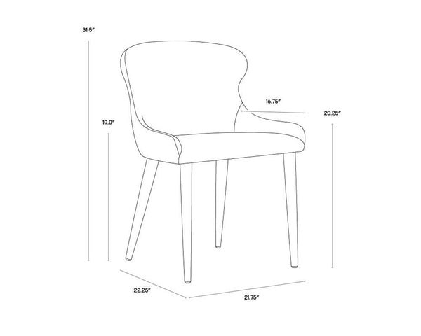 EVORA DINING CHAIR - DILLON THUNDER