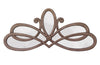 Scroll Wood Wall Mirror, Distressed Grey