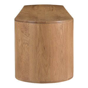 Theo Media Bench in Natural Oak